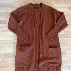 Ellen Tracy Womens orange cardigan size S